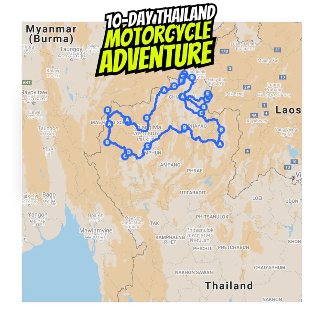 DAY 1 10 DAY THAILAND MOTORCYCLE TOUR