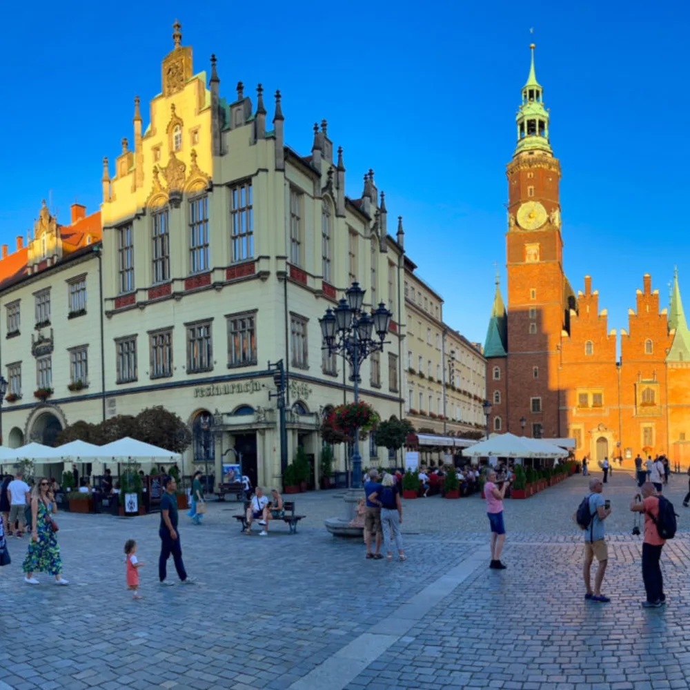 BMW Motorcycle ride in Krakow Old Town