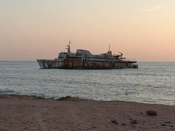 Shipwreck off the Tarfaya coast, on the N1 towards Laâyoune