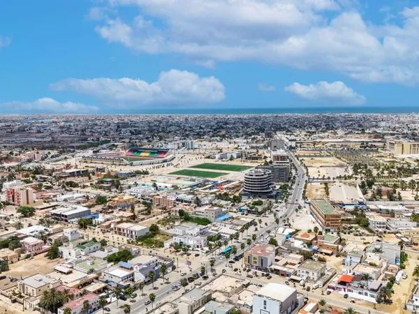 Nouakchott from above, towards the Atlantic