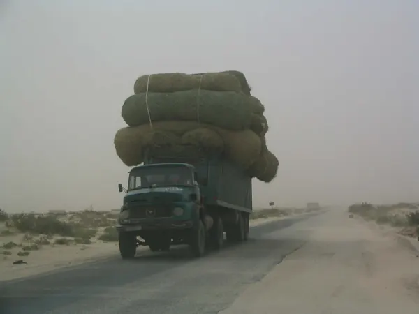 Paved road Nouakchott–Rosso towards the Senegal border