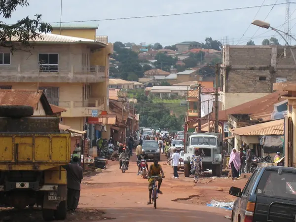Labé, main street in the town centre