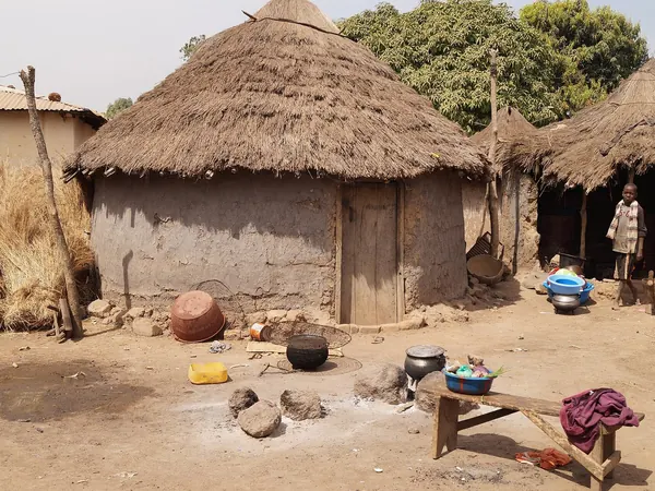 Traditional thatched village in Upper Guinea