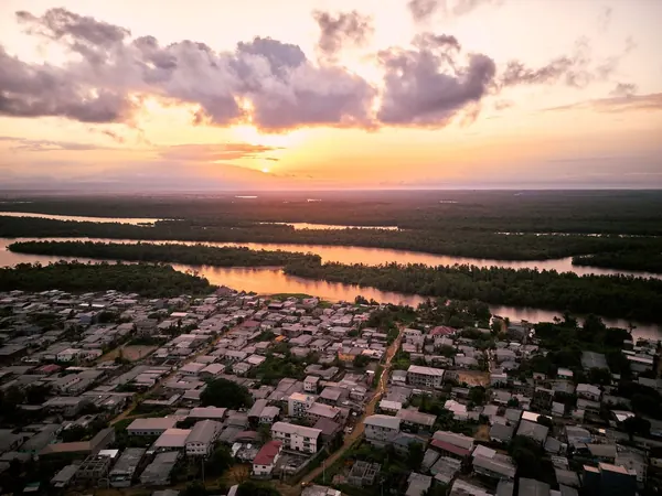 Douala and the Wouri estuary from the air
