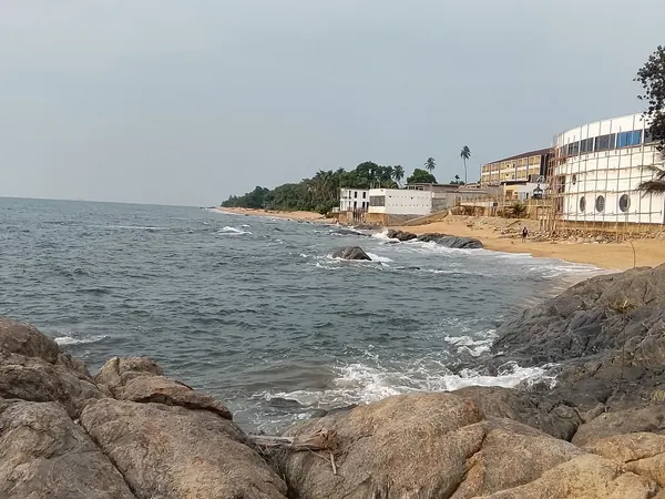 Kribi beach and rocky Atlantic shore