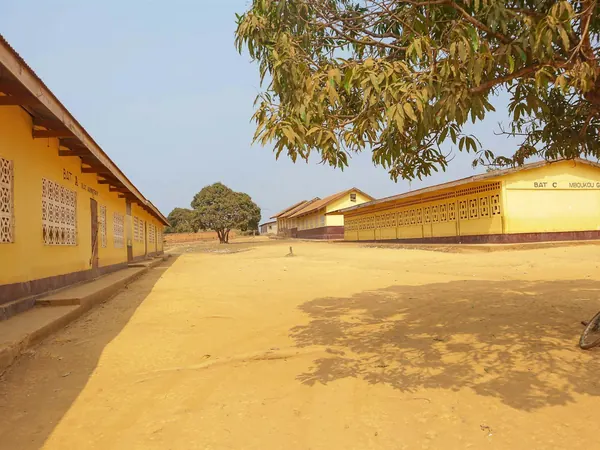 Dolisie, yellow school buildings