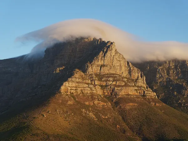 Cape Town, Table Mountain with its tablecloth cloud