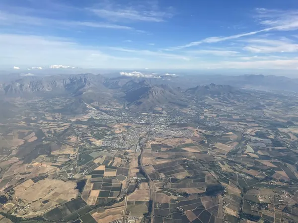 Stellenbosch and the Cape Winelands from the air