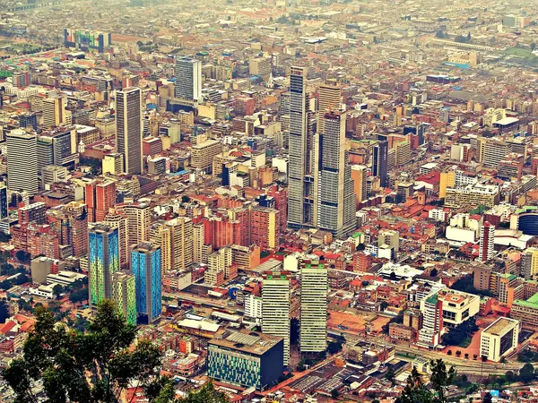 Bogotรก, downtown seen from Monserrate