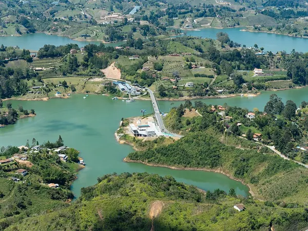 Guatapรฉ reservoir seen from the top of El Peรฑol