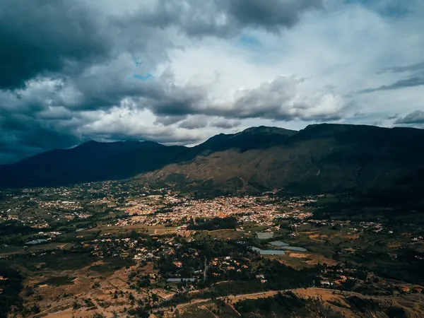 Villa de Leyva valley seen from the hills