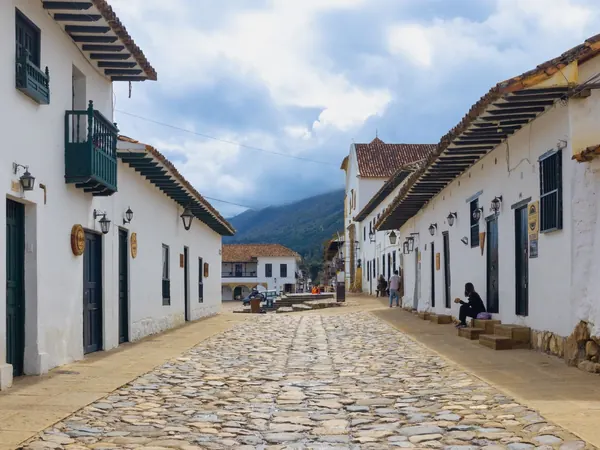 Villa de Leyva, colonial cobblestone street