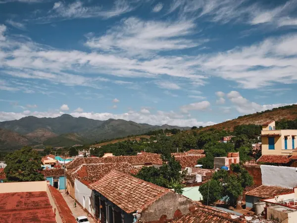 Trinidad rooftops and the Escambray mountains