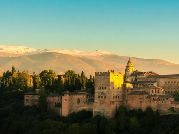 Granada, Alhambra with the Sierra Nevada behind