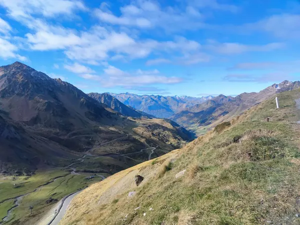 Pyrenees pass road between Andorra and France