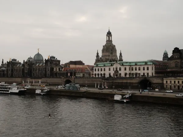 Dresden skyline on the Elbe (Saxony)