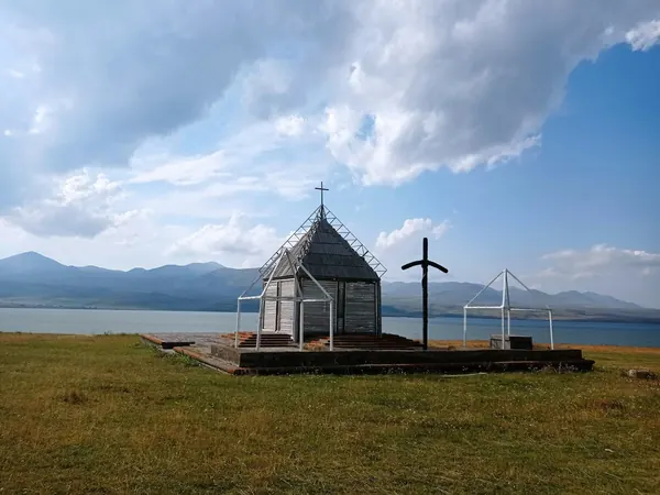 Lakeside chapel on the Javakheti plateau (Samtskhe-Javakheti)