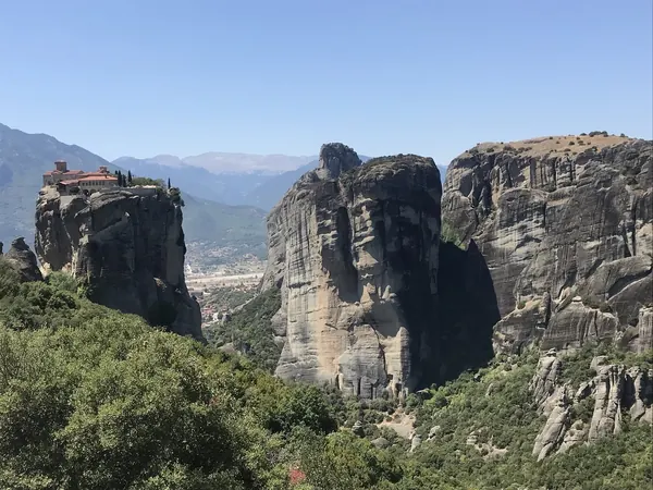 Meteora, Holy Trinity Monastery and rock pillars