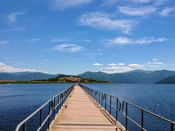 Prespes, Lake Mikri Prespa footbridge to Agios Achilleios