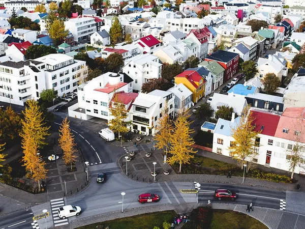 Reykjavik, city centre seen from Hallgrimskirkja