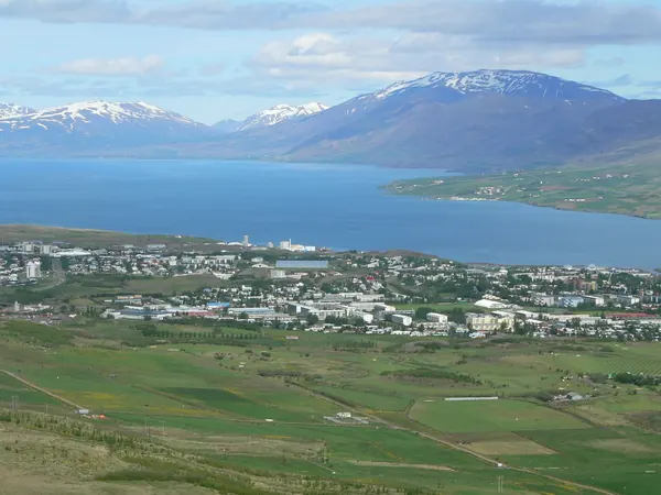 Akureyri and Eyjafjordur seen from Hamrar