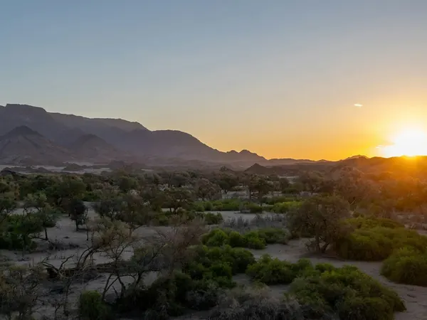 Brandberg, Namibia's highest mountain, at sunset