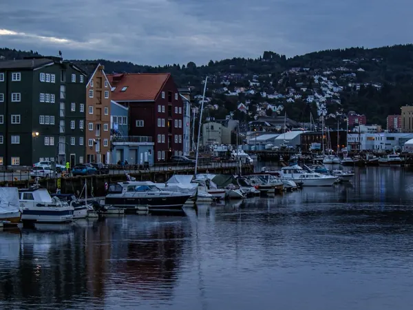 Trondheim, harbour and waterfront houses