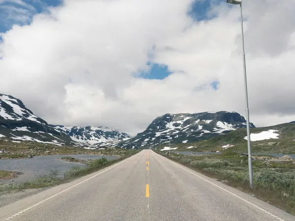 Road across the Hardangervidda plateau