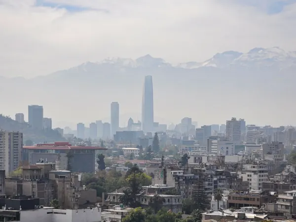 Santiago skyline with the snow-capped Andes