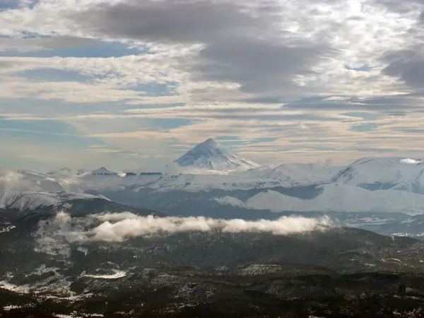 Lanín volcano, the landmark of the Mamuil Malal pass