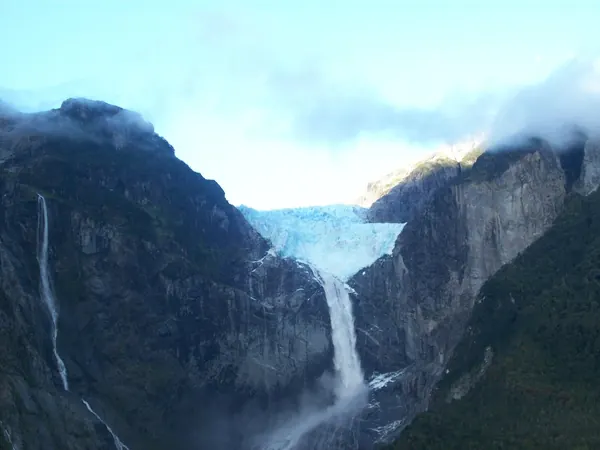 Queulat hanging glacier on the Carretera Austral