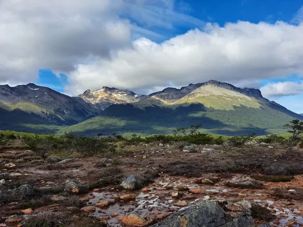 Mountains and peat bogs of Tierra del Fuego on Ruta 3