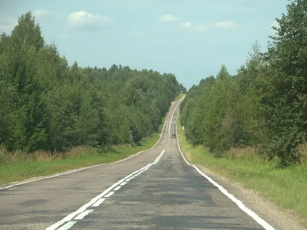 Country road through the forests of Tver Oblast (ride back to Moscow)