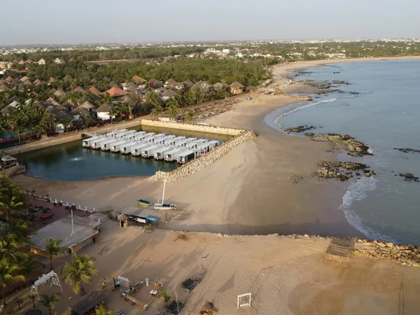 Saly seafront from above