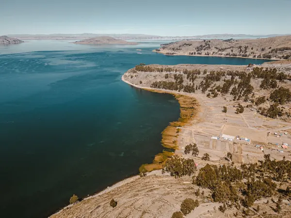 Strait of Tiquina on Lake Titicaca, on the road into Bolivia