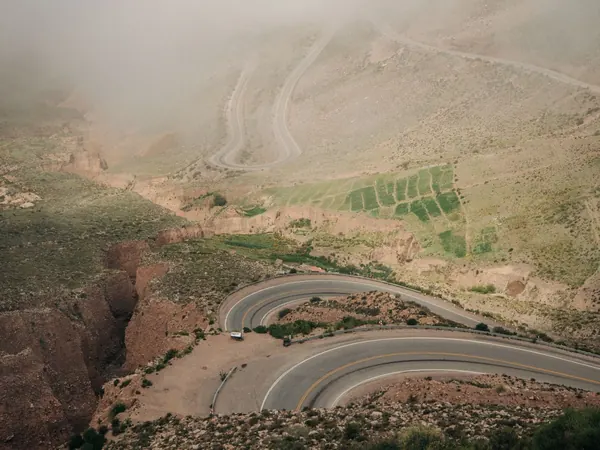 The hairpins of the Cuesta de Lipán down to Purmamarca