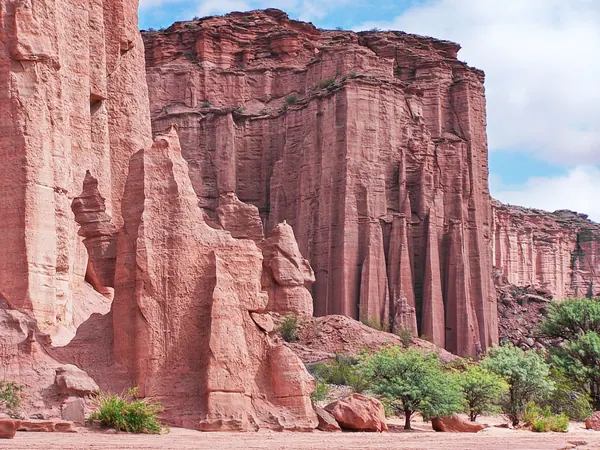 Red sandstone cliffs of Talampaya National Park, near El Chiflón