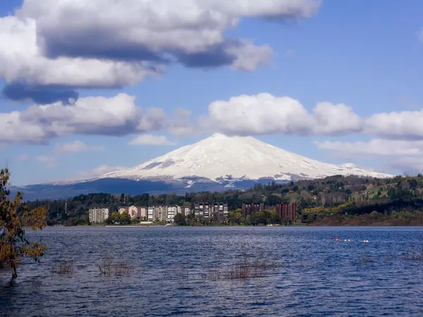Villarrica volcano above Lake Villarrica