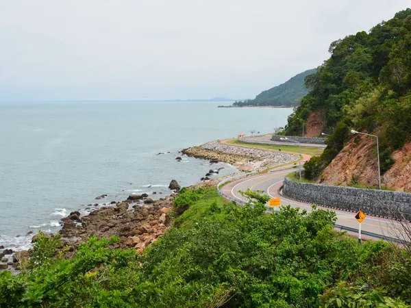 Coastal road along the Gulf of Thailand, Chanthaburi