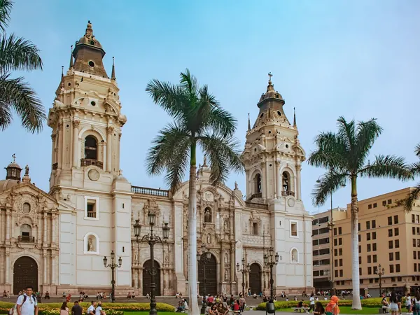 Lima, the cathedral on the Plaza Mayor