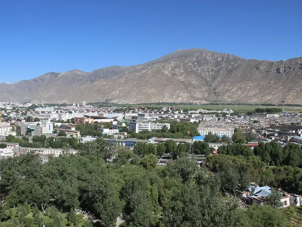 Lhasa, city and valley seen from the Potala