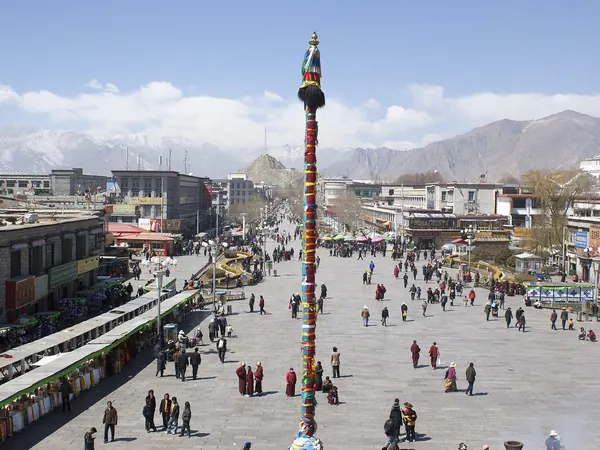 Lhasa, Barkhor Square (Potala Palace in the distance)