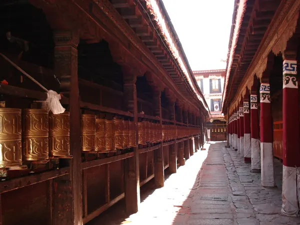 Lhasa, Jokhang prayer wheels