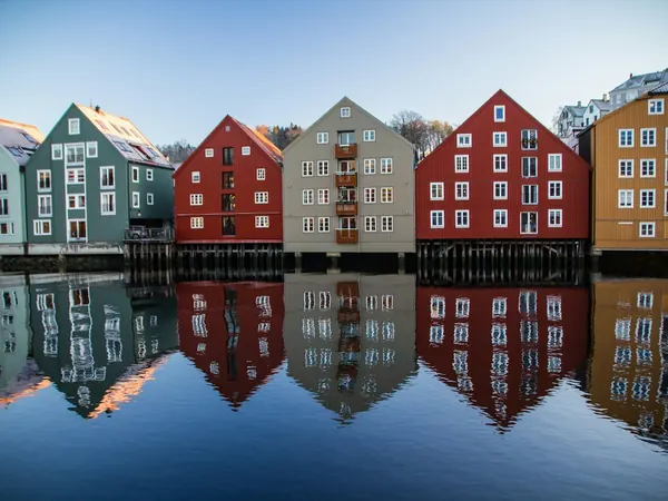 Trondheim, Bakklandet wooden wharf houses