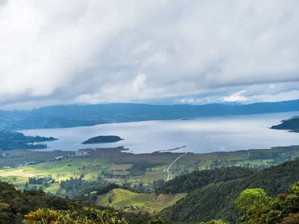 Laguna de la Cocha in the Andes near Pasto, Nariรฑo