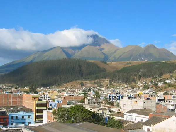Otavalo below Imbabura volcano
