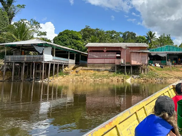 Riverside stilt houses in northern Amapรก