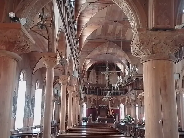 Paramaribo, wooden interior of the Saints Peter and Paul Cathedral
