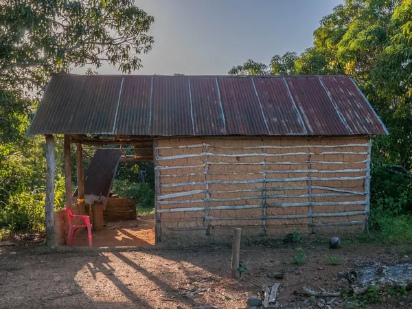 Traditional bahareque house on the Venezuelan Llanos