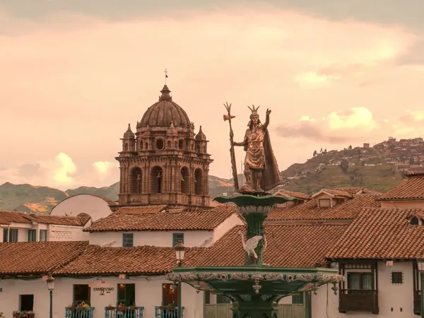 Cusco, Plaza de Armas at dusk